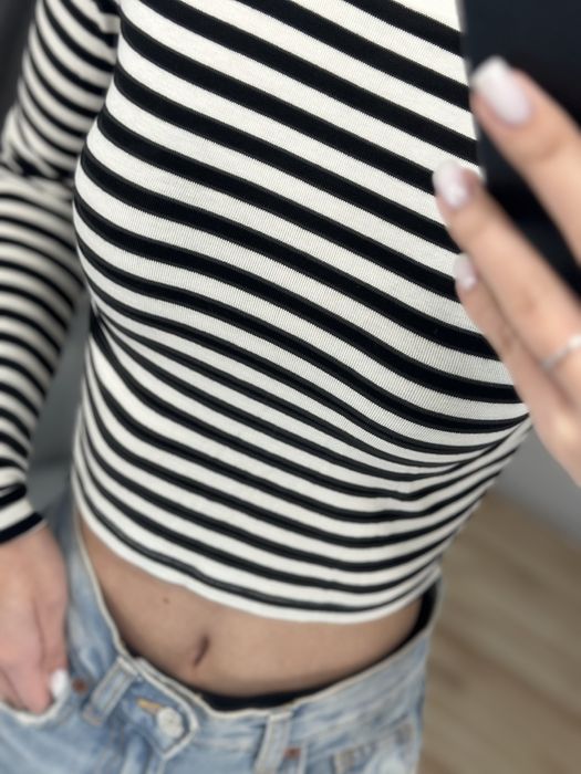 вкорочений лонг в полоску