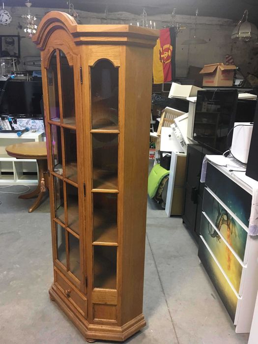 Witryna kredens dąb rustykalny