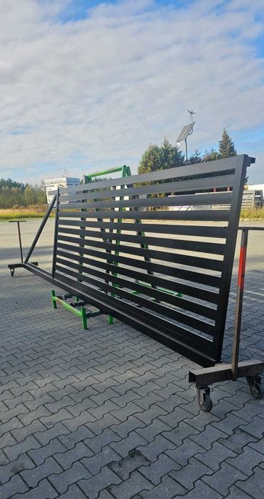 Aluminiowa brama przesuwna + furtka n80 - DOSTĘPNA OD RĘKI