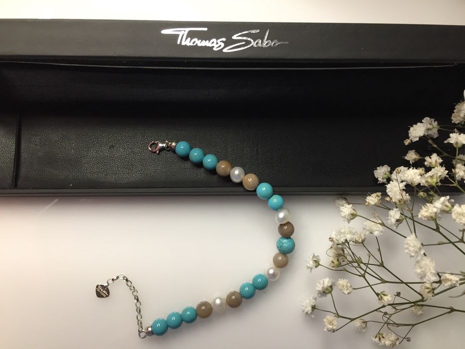 Браслет Thomas Sabo Charm , бирюза,яшма, перли