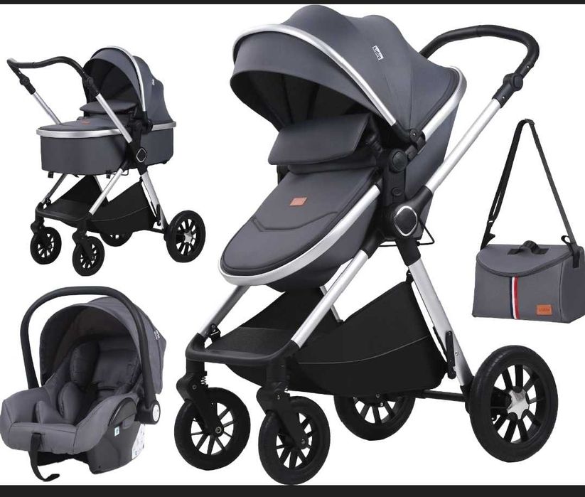 Універсальна коляска трансформер 3 в 1 Kidilo H2D (Grey)