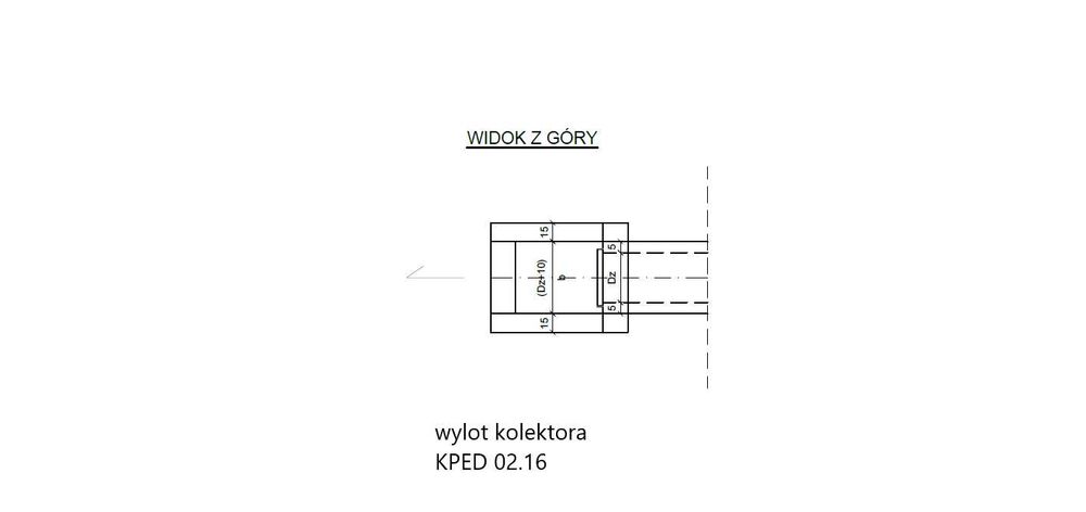Wylot kolektora KPED 02.16 fi800, fi 600