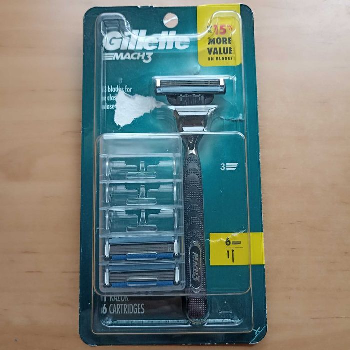 Станок для бритья Gillette Mach3  + 3 сменных лезвия. Оригинал. США.