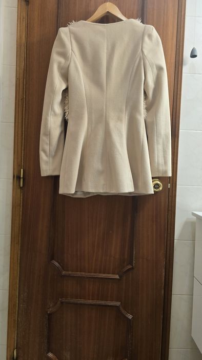 casaco branco Tam.S novo