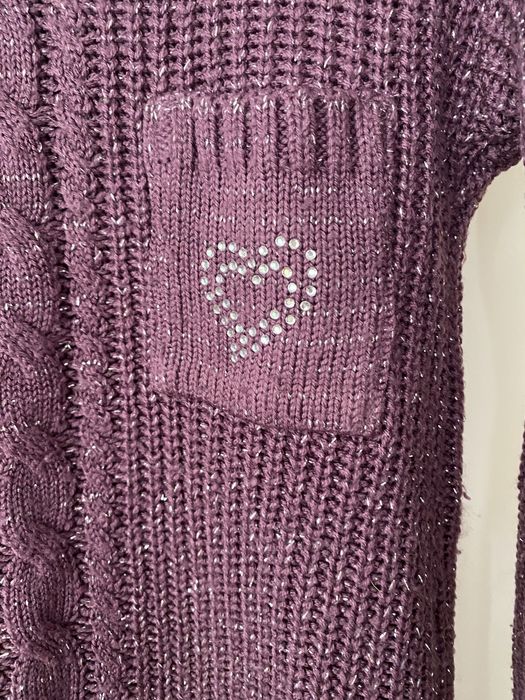 Sweter z golfem fioletowy r. 36/S