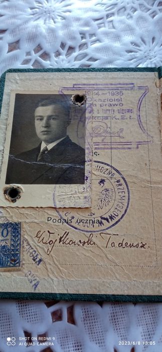 Przedwojenne ligitmacje zdjęcie