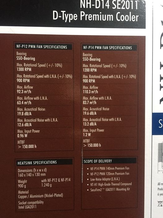 Noctua NH-D14 SE 2011 Cooler64284545947906121