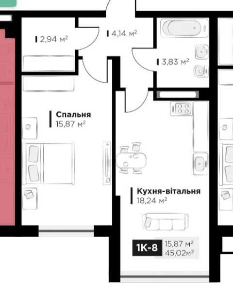 1-комнатная квартира по адресу ул. Метрологическая (площадь 50 м²) - Atlanta.ua - фото 3