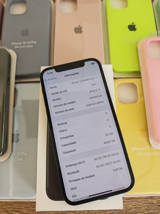 iPhone 12 64GB Azul Bom estado Aceito Retomas