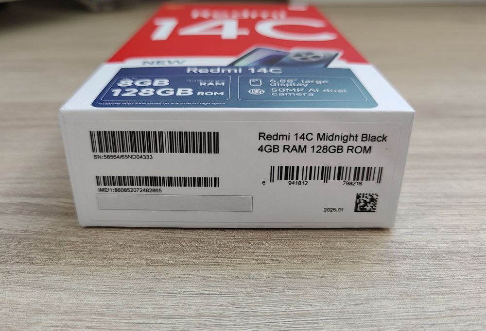 Xiaomi Redmi 14C (Novo | Selado) 4GB RAM 128GB – Midnight Black