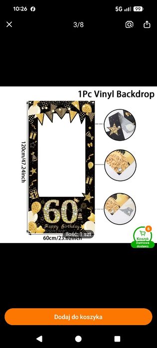 Zestaw dekoracji na 60 urodziny