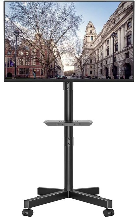 Mobilny stojak na TV na kółkach 23-60" półka na media