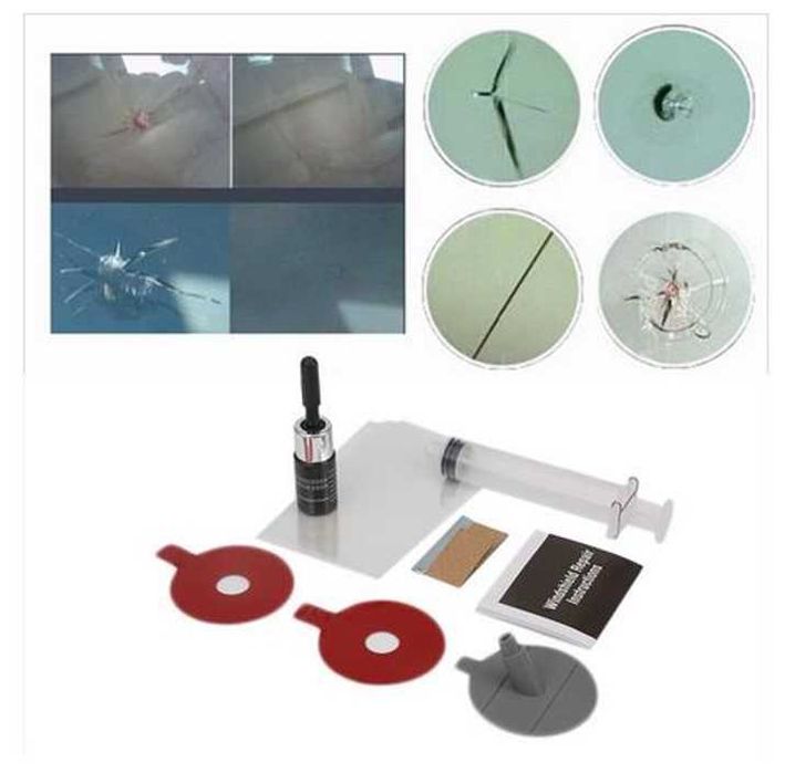 Kit reparação para-brisa carro