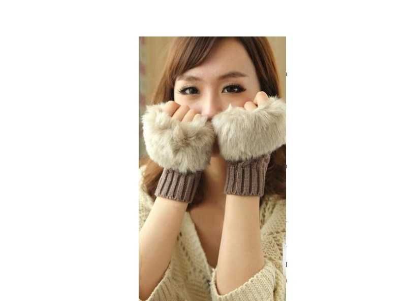 митенки перчатки кроличья шерсть