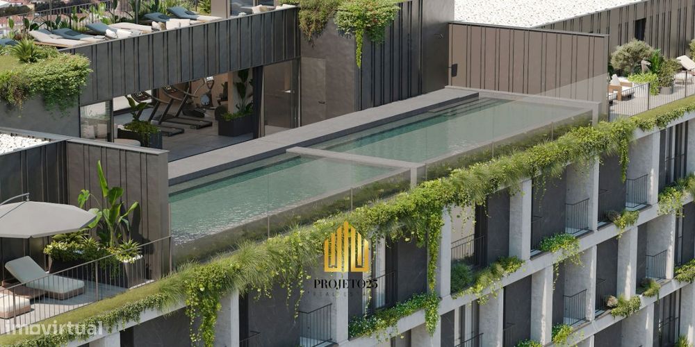 T1+1 com Terraço NOVO com Piscina em Condomínio Reservado com Jardins