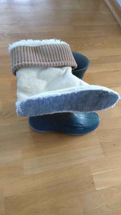 kalosze śniegowce ocieplane Demar 40 / 41 zielone PCV PVC