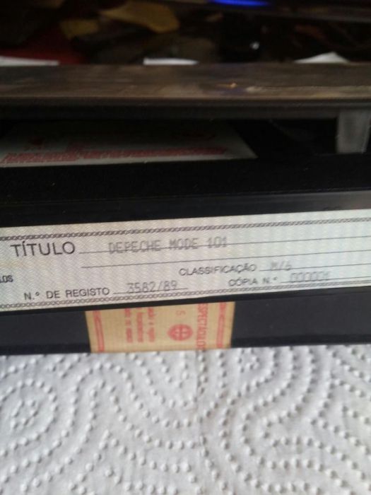 Depeche Mode 101. Cassete VHS n°1 em Portugal