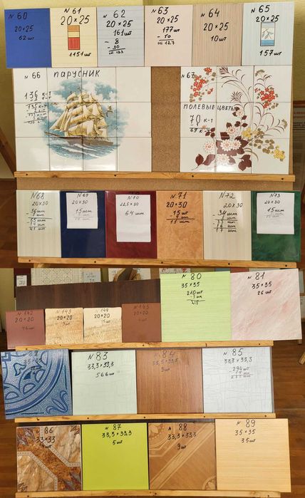 Плитка керамічна облицьовувальна.