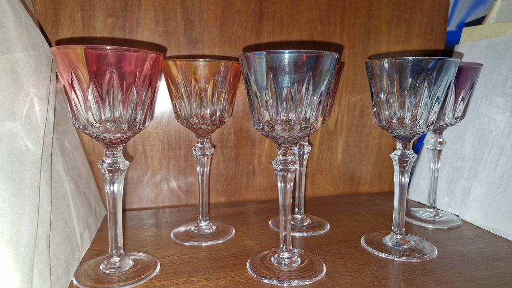 copos cristal da Bohémia Coloridos