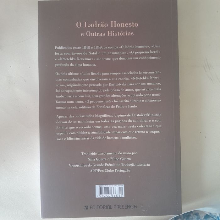 O Ladrão Honesto e Outras Histórias (Dostoievski)