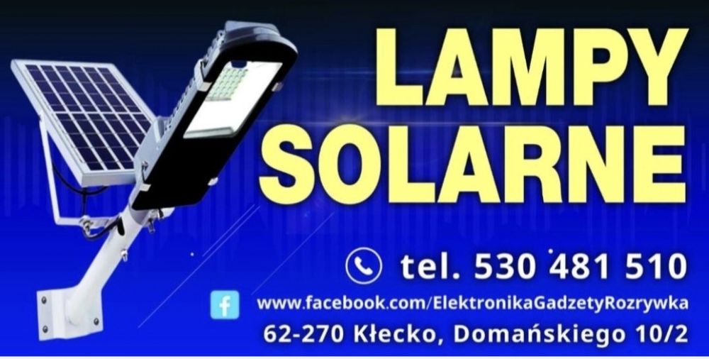 „Lampy solarne uliczne i ogrodowe szeroki wybór Elektronika Gadżety Rozrywka