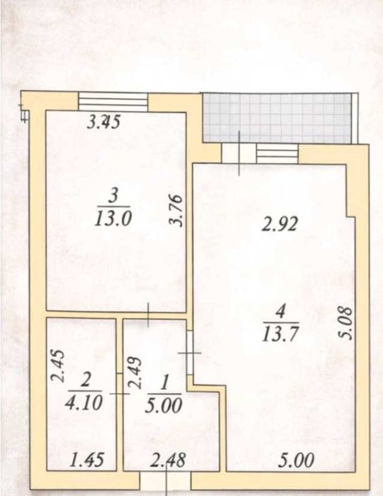 Продам 1 к.кв в готовому будинку, 1й поверх, газове опалення!