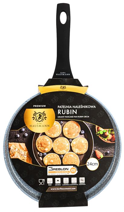 Patelnia Do Naleśników Indukcja Gaz Non-Stick Nieprzywierająca 24 Cm