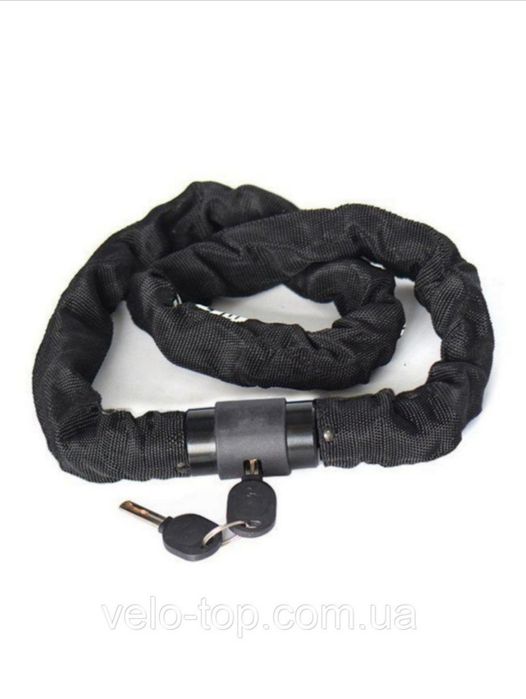 Велозамок цепь под ключ 6x1000мм ,замок для велосипеда , Калёная сталь