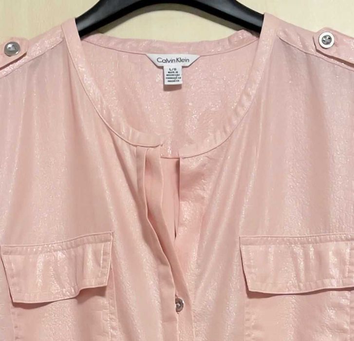 Calvin Klein - damska różowa koszula - rozmiar L/G