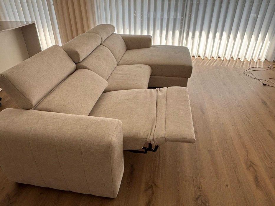 Sofá com Duplo Relax + Chaise Longue Quase Novo