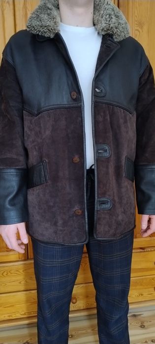 Kurtka skórzana męska jesienno-zimowa
