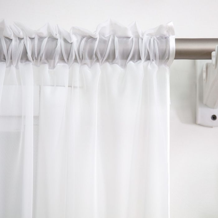 Gotowa firana z etaminy 160x400 z gipiurą