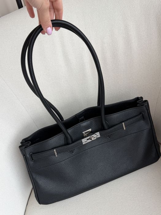 Сумка Hermes , натуральна мʼяка зерниста шкіра