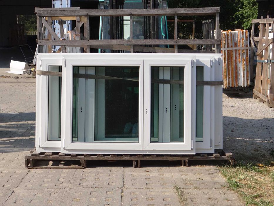Szybki dowóz! 151,5x111,5 (i nie tylko !) okno PCV używane - OKNA SZADEK