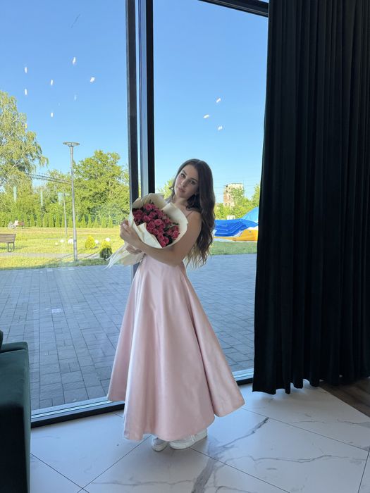 Сукня на випускний максі рожева, вечірня сукня Tsarskaya.corset