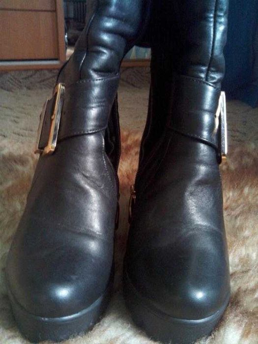 Чоботи зимові шкіряні на тракторній підошві, р-р 36. Якість!