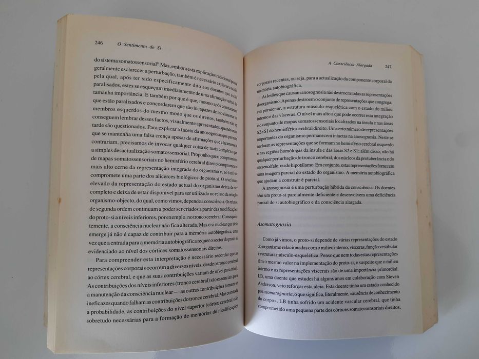 Livro "O Sentimento de Si” – António Damásio | 5ª Edição (Junho 2000)