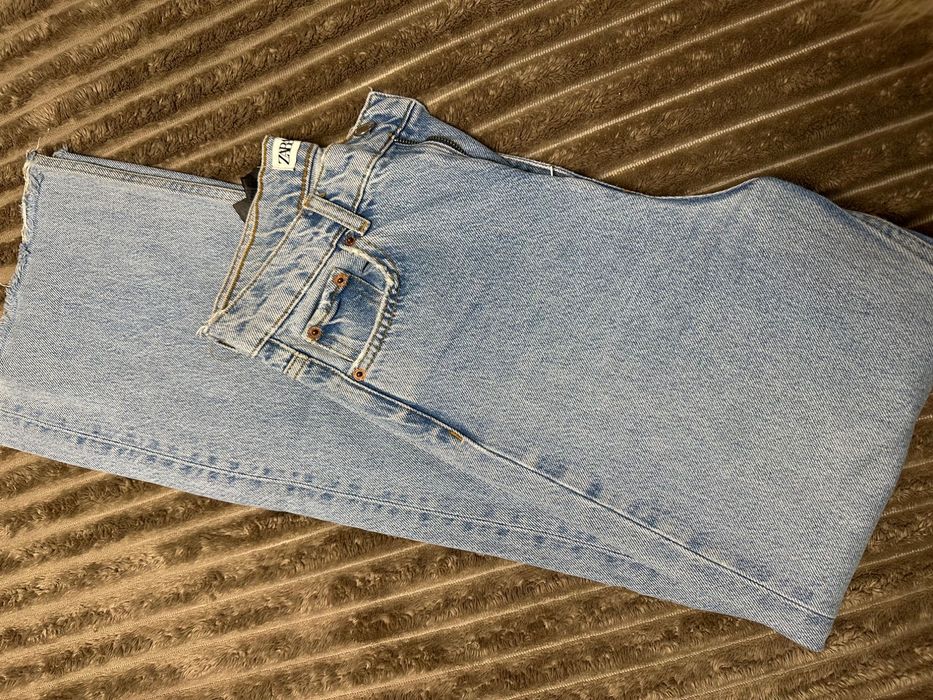 Широкі світлі джинси Zara 36