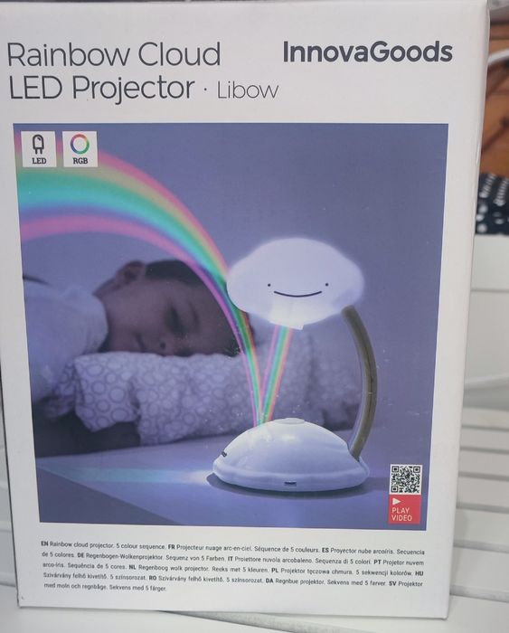 Projektor dla dzieci tęczowa chmura nowy