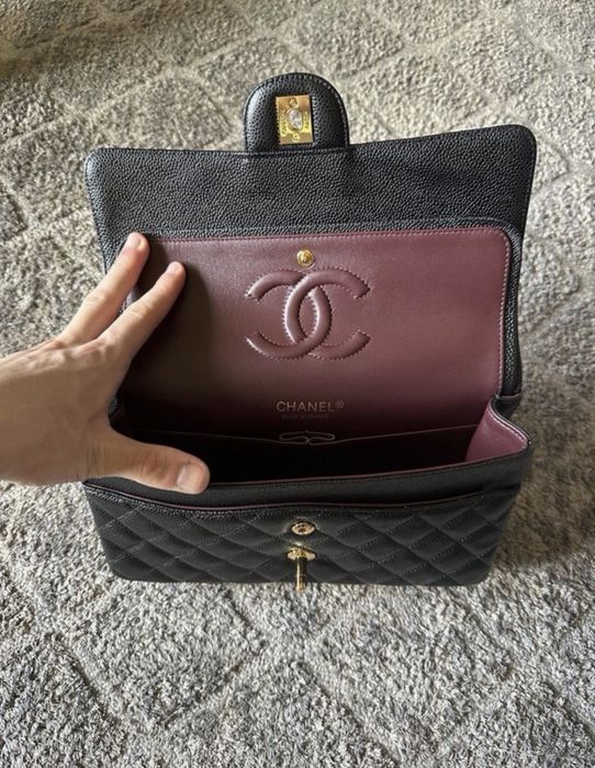 Bolsa Chanel Timeless classic caviar preta