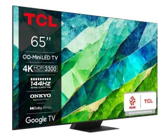 Telewizor TCL 65C855 65" MINILED 4k 144Hz Google TV Dolby Atmos Dolby Vision HDMI2.1