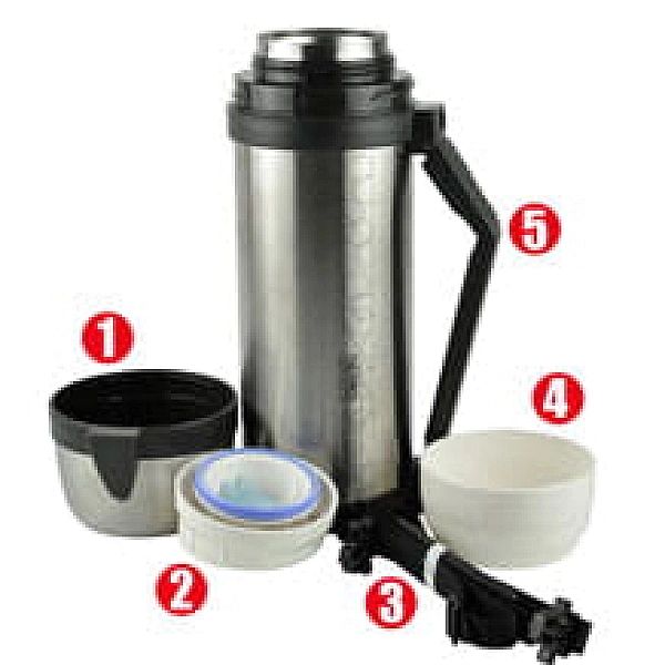 Uniwersalny termos na jedzenie i napoje z dwoma kubkami Thermos 2l