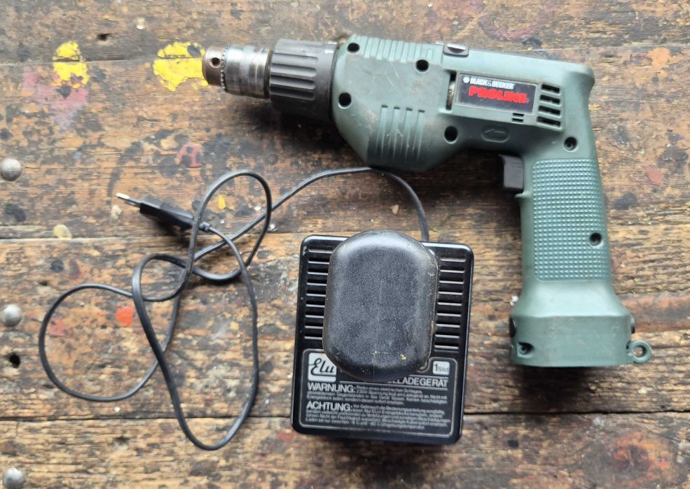 Wiertarko-wkrętarka Black & Decker PL95 Proline 9,6V Vintage Made in England + Walizka