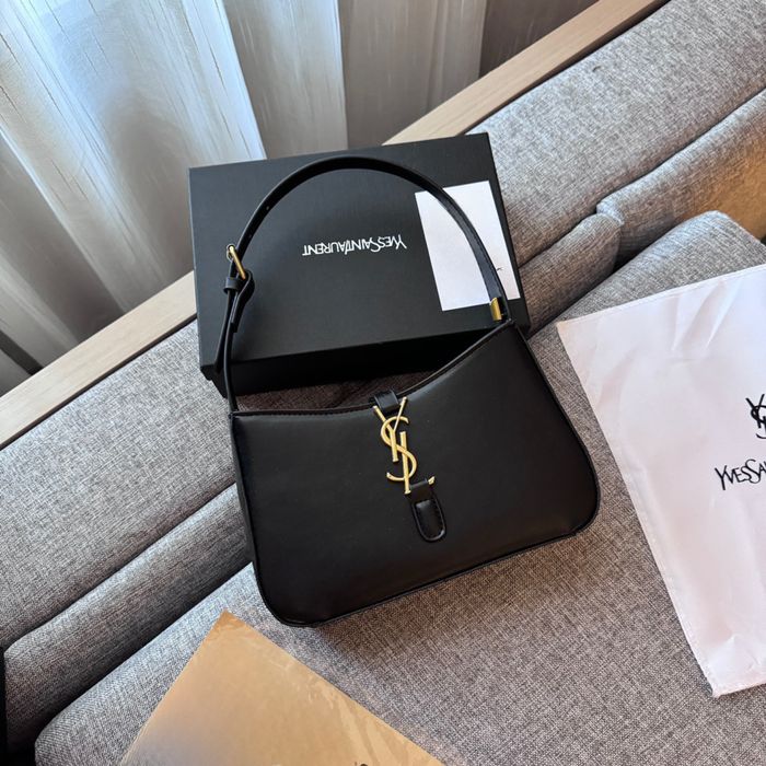 YSL Saint Laurent torebka czarna skórzana