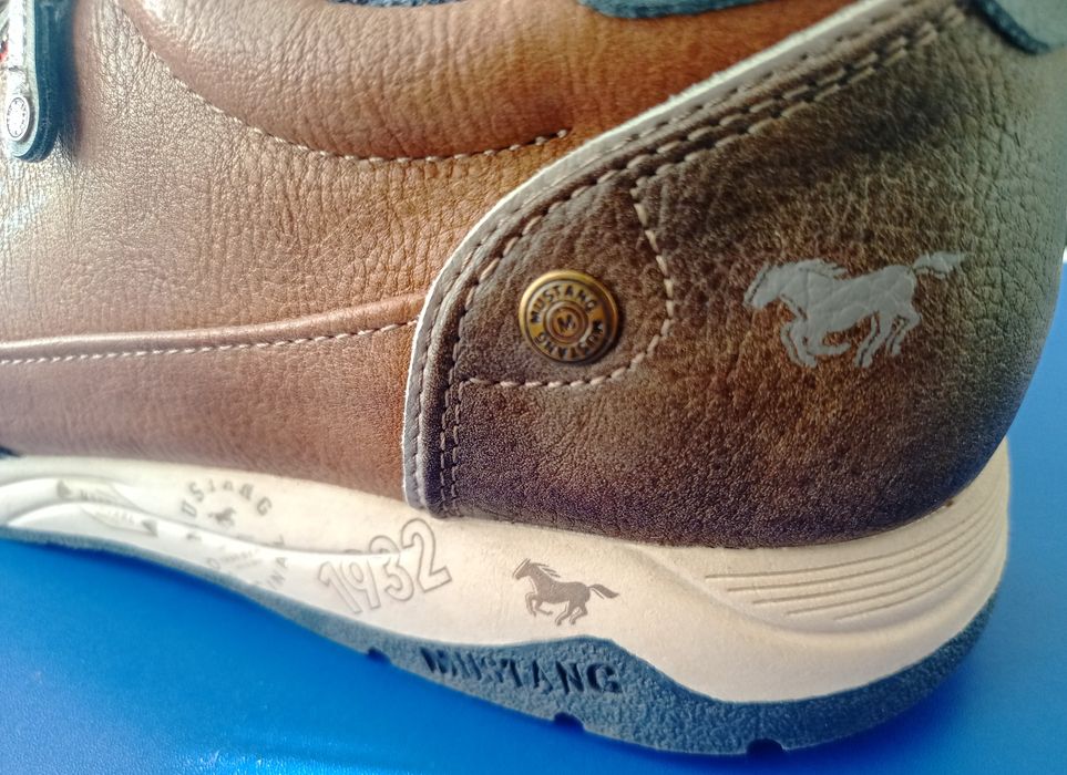 Sneakersy, buty MUSTANG brązowe 44
