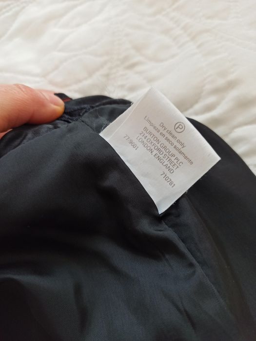 Spódnica czarna z bawełnianego aksamitu rozmiar XS