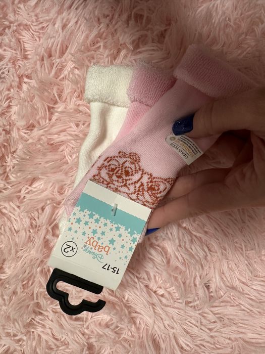 Dwie pary skarpetek dla dziewczynki nowe cheap and dale