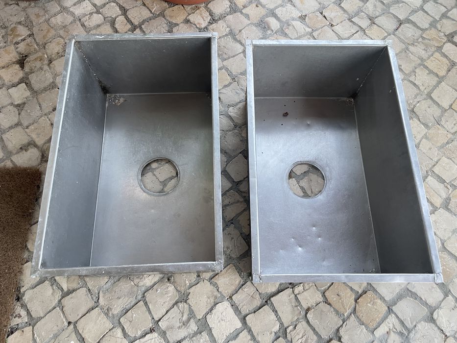 2 cubas inox individuais
