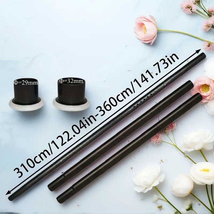 Drążek teleskopowy bez wiercenia do zasłony stal nierdzewna regulowany