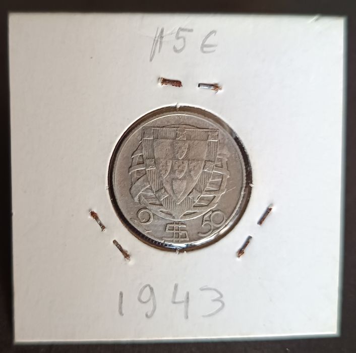 2$50  em prata de 1943 Caravelas Portuguesas